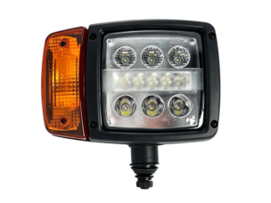 JCB-058 heavy equipment lights 3-in-1 LED combo lamp for JCB excavator front view